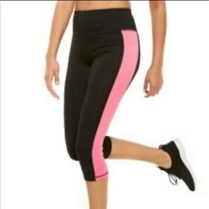 Ideology Womens Colorblocked Cropped Leggings